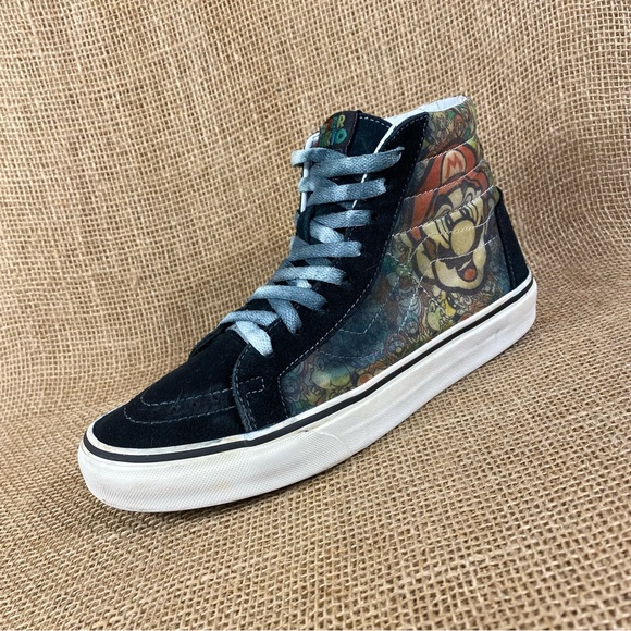 Vans Other - Vans Sneakers Sk8-Hi Zip Mario & Luigi  Nintendo Skate Shoes Black Men 6.5 Wo 8